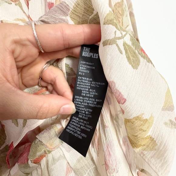 The kooples English rose silk crop blouse - Picture 4 of 9